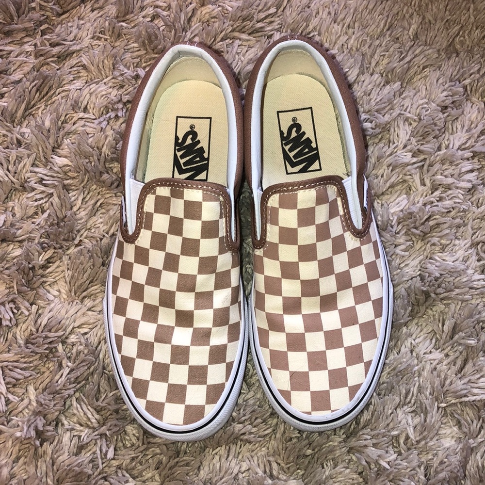 Checkered Vans Slip-Ons